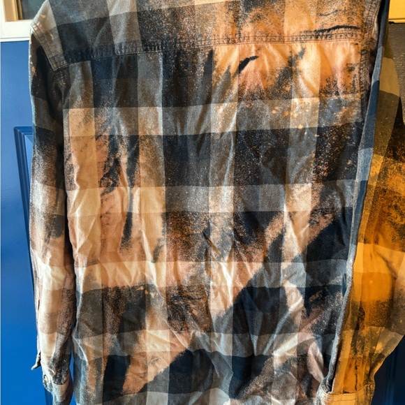 Franklin Flannel Long Sleeve Distressed Shirt Medium ?** - Picture 5 of 5